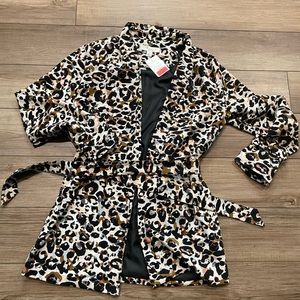 Multi-coloured leopard print blazer